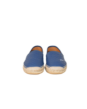 Gucci Blue Microguccissima Leather Men's Espadrilles Size 36.5