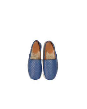 Gucci Blue Microguccissima Leather Men's Espadrilles Size 36.5