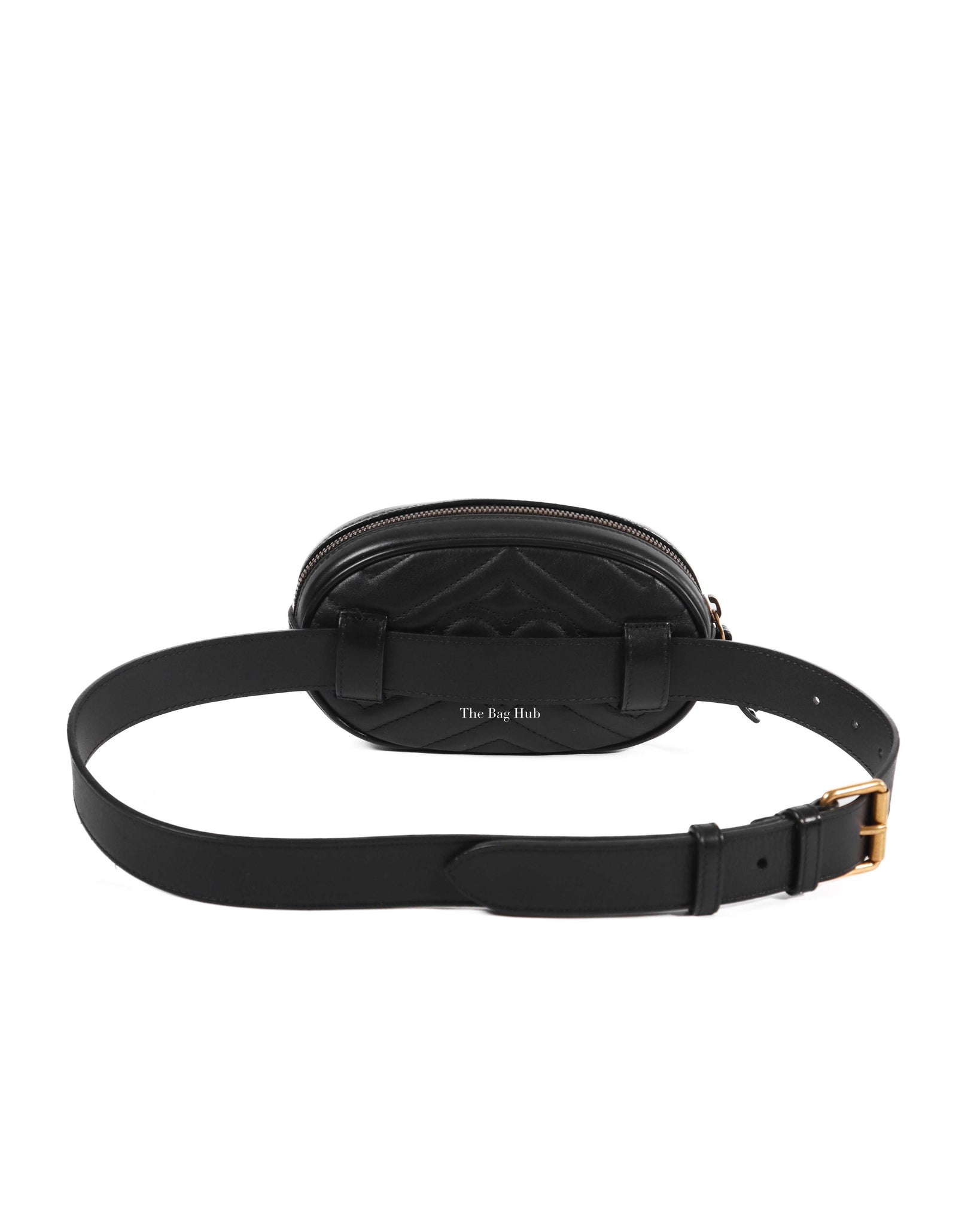 Gucci Black GG Marmont Matelasse Belt Bag-4