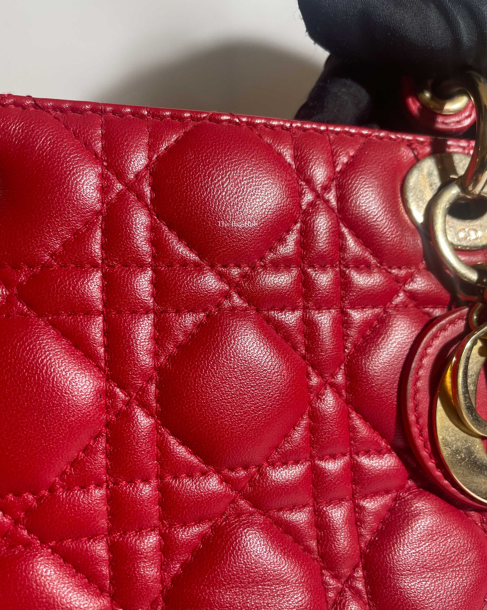 Dior Red Lady Dior Small Bag