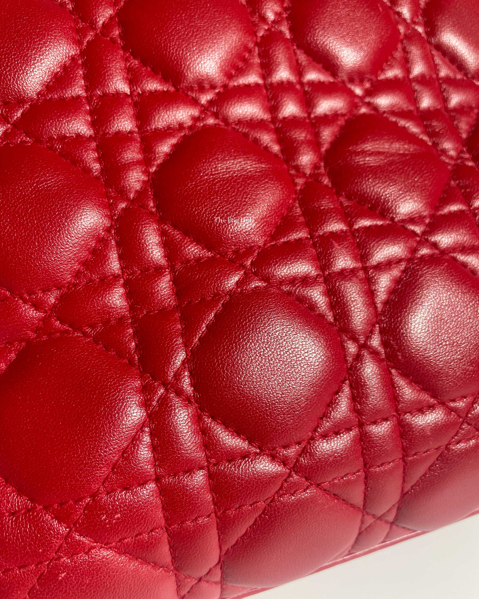 Dior Red Lady Dior Small Bag