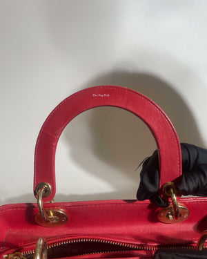 Dior Red Lady Dior Small Bag