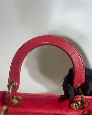 Dior Red Lady Dior Small Bag