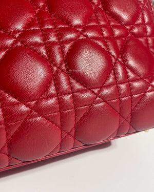 Dior Red Lady Dior Small Bag