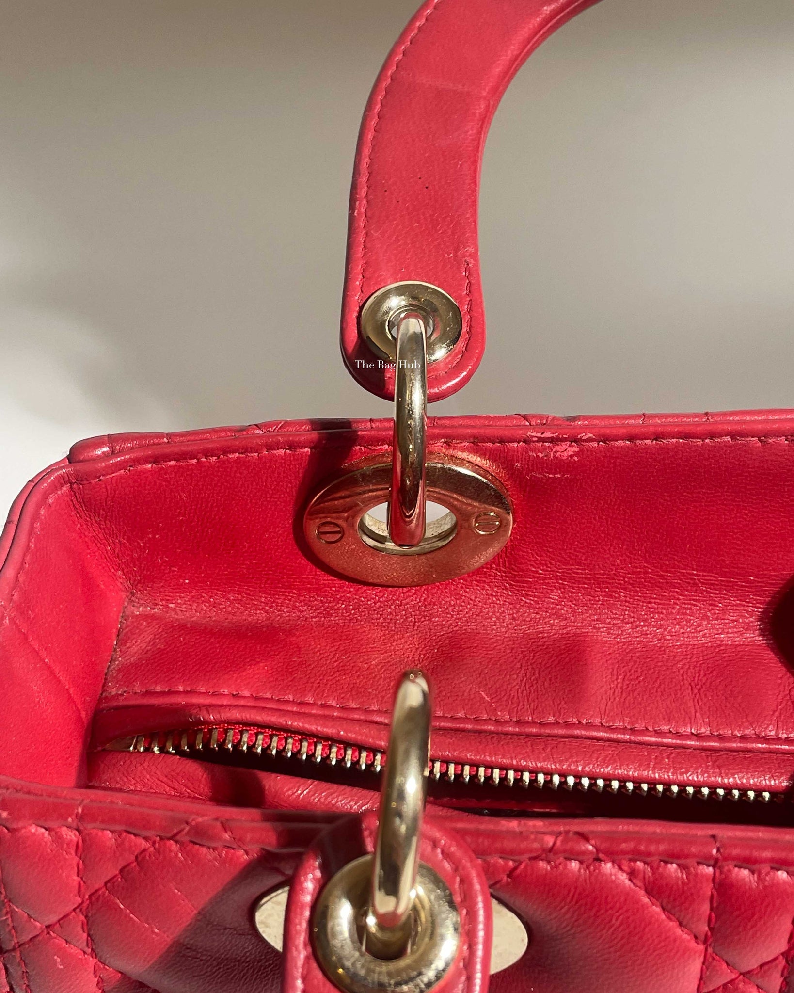 Dior Red Lady Dior Small Bag