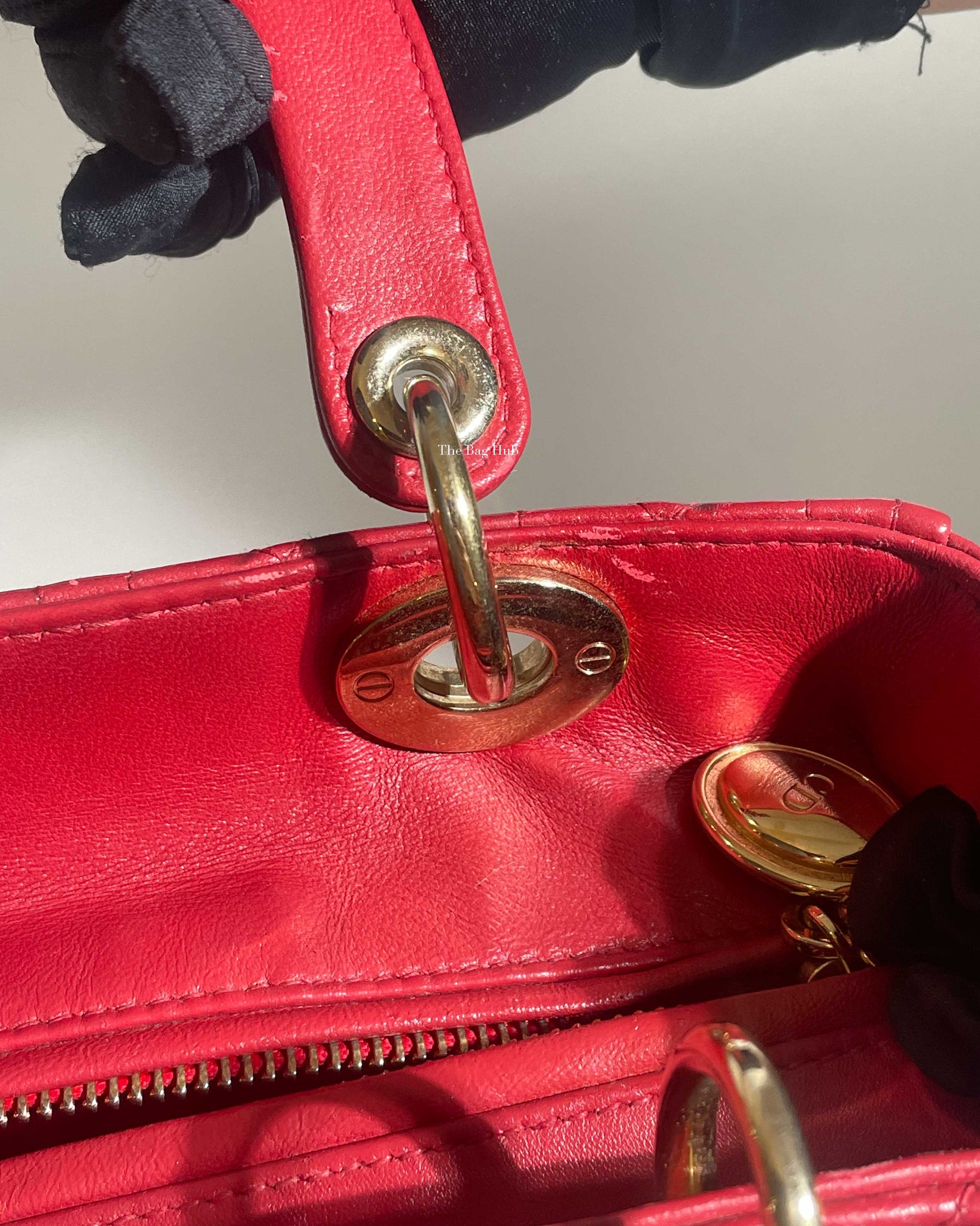 Dior Red Lady Dior Small Bag