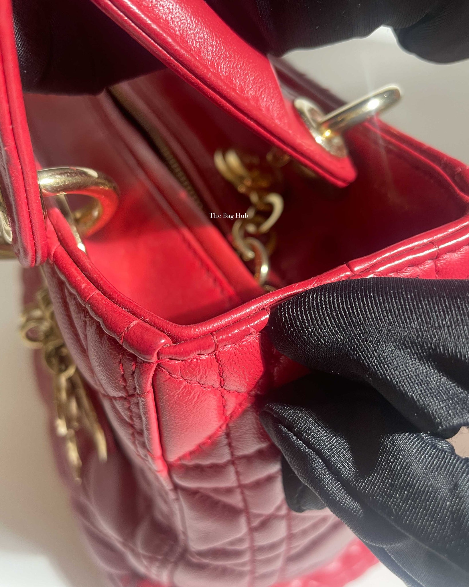 Dior Red Lady Dior Small Bag
