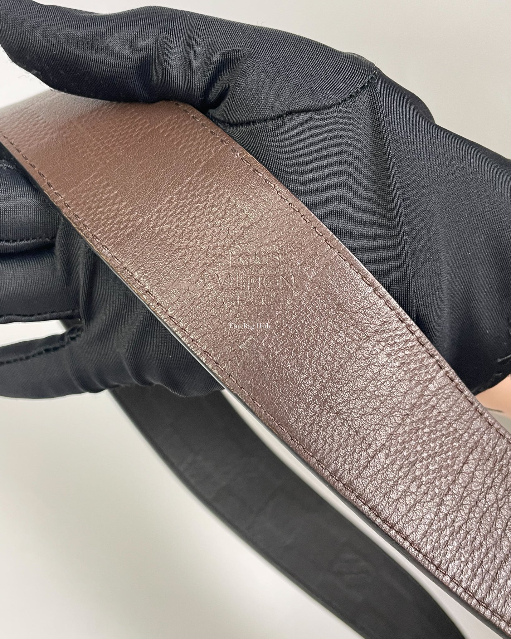 Louis Vuitton Black/Brown Damiere Print Reversible 40MM Belt 100CM