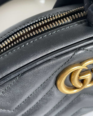 Gucci Black GG Marmont Matelasse Belt Bag-13