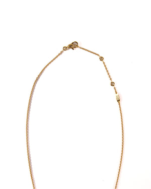 4Dior 18K Yellow Gold Rose Des Vents Medallion W/ Mother Pearl Stone and Diamond Necklace-Image-4