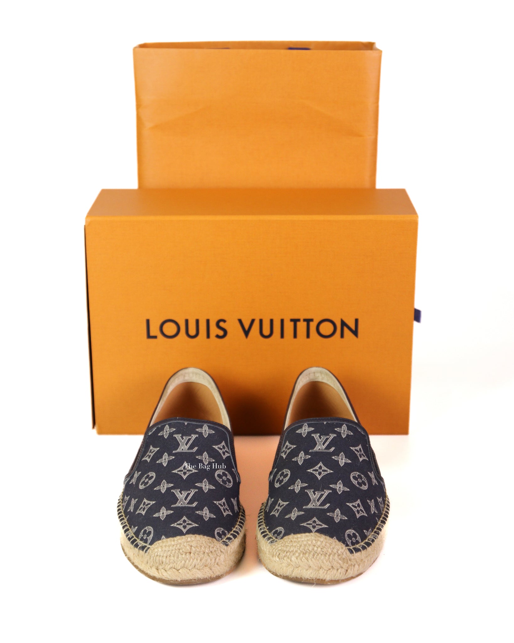 Louis Vuitton Navy Monogram Canvas Espadrilles Size 8 Men's