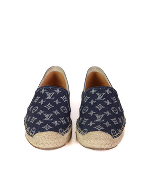 Louis Vuitton Navy Monogram Canvas Espadrilles Size 8 Men's - 3