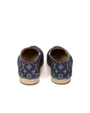Louis Vuitton Navy Monogram Canvas Espadrilles Size 8 Men's - 7