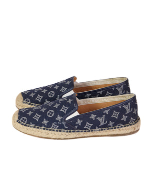 Louis Vuitton Navy Monogram Canvas Espadrilles Size 8 Men's - 6