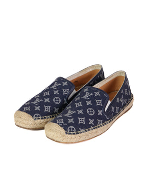 Louis Vuitton Navy Monogram Canvas Espadrilles Size 8 Men's - 2