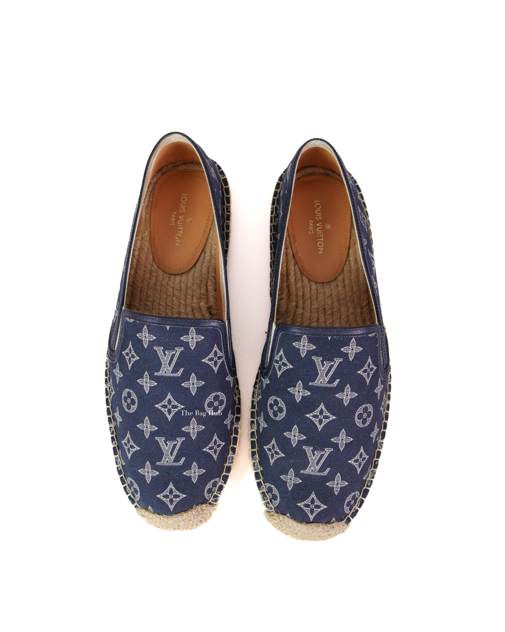 Louis Vuitton Navy Monogram Canvas Espadrilles Size 8 Men's