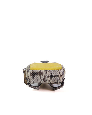 Fendi Multicolored Python and Fur Mini Monster Backpack Charm-6