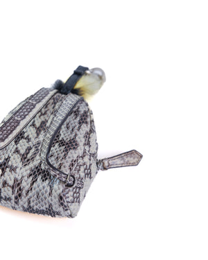 Fendi Multicolored Python and Fur Mini Monster Backpack Charm-10