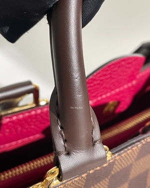 Brittany Damier Ebene Leather Taurillon Bordeaux – Canada Luxury
