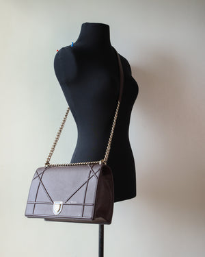 Dior Bordeaux Medium Diorama Flap Bag