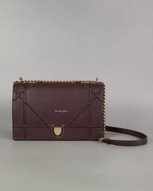 Dior Bordeaux Medium Diorama Flap Bag