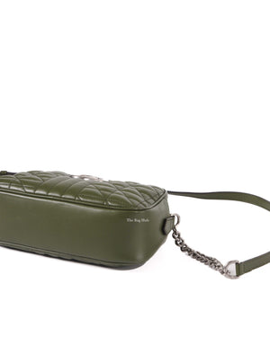 Gucci Olive Green GG Marmont Aria Small Shoulder Bag