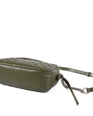 Gucci Olive Green GG Marmont Aria Small Shoulder Bag