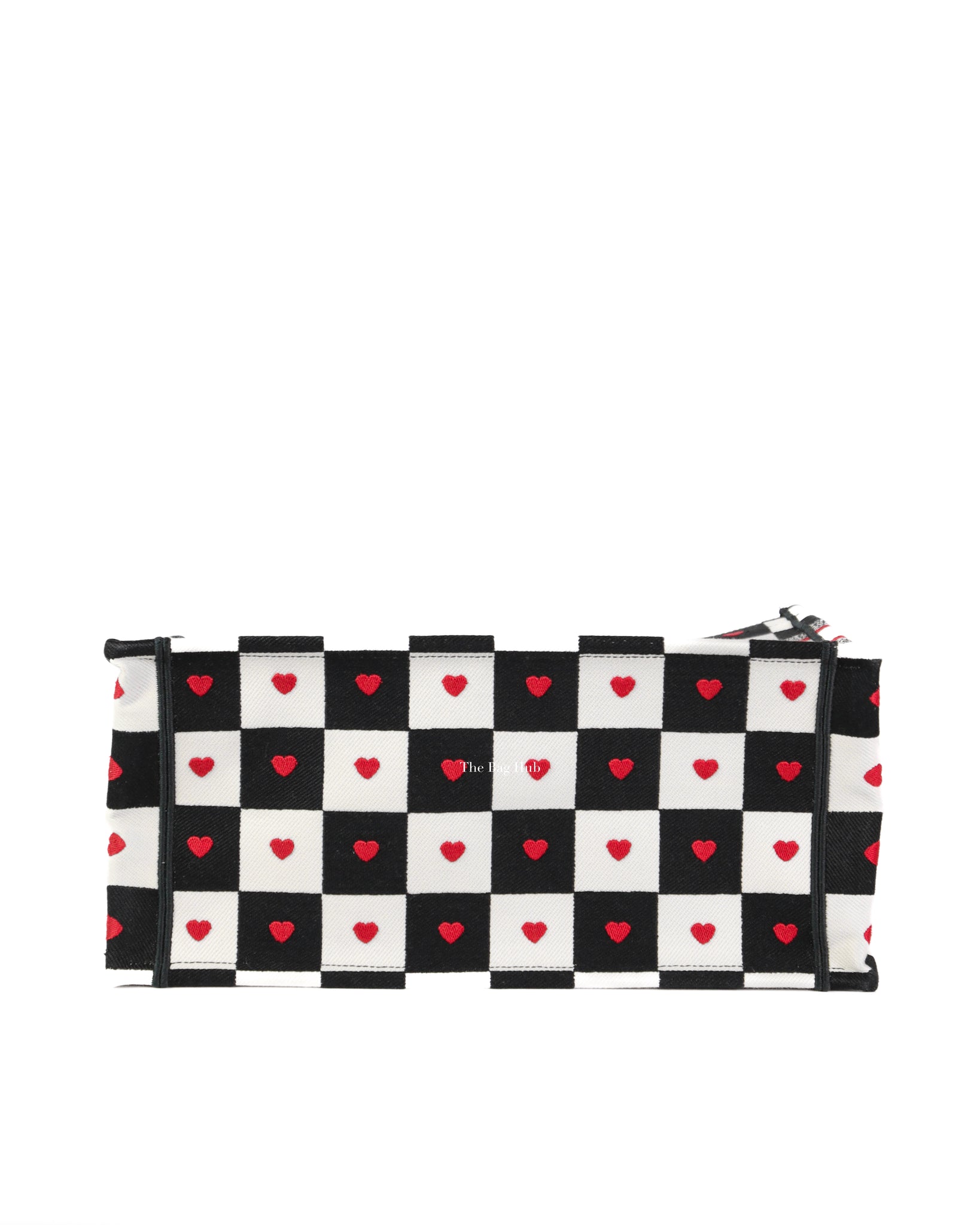 Dior Book Tote Dioramour D-Chess Medium Canvas Black / White / Red