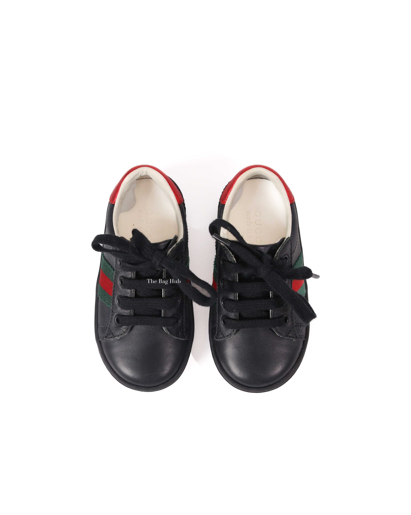 Gucci Black/Red/Green Web Toddler Low Top Sneakers Size 21