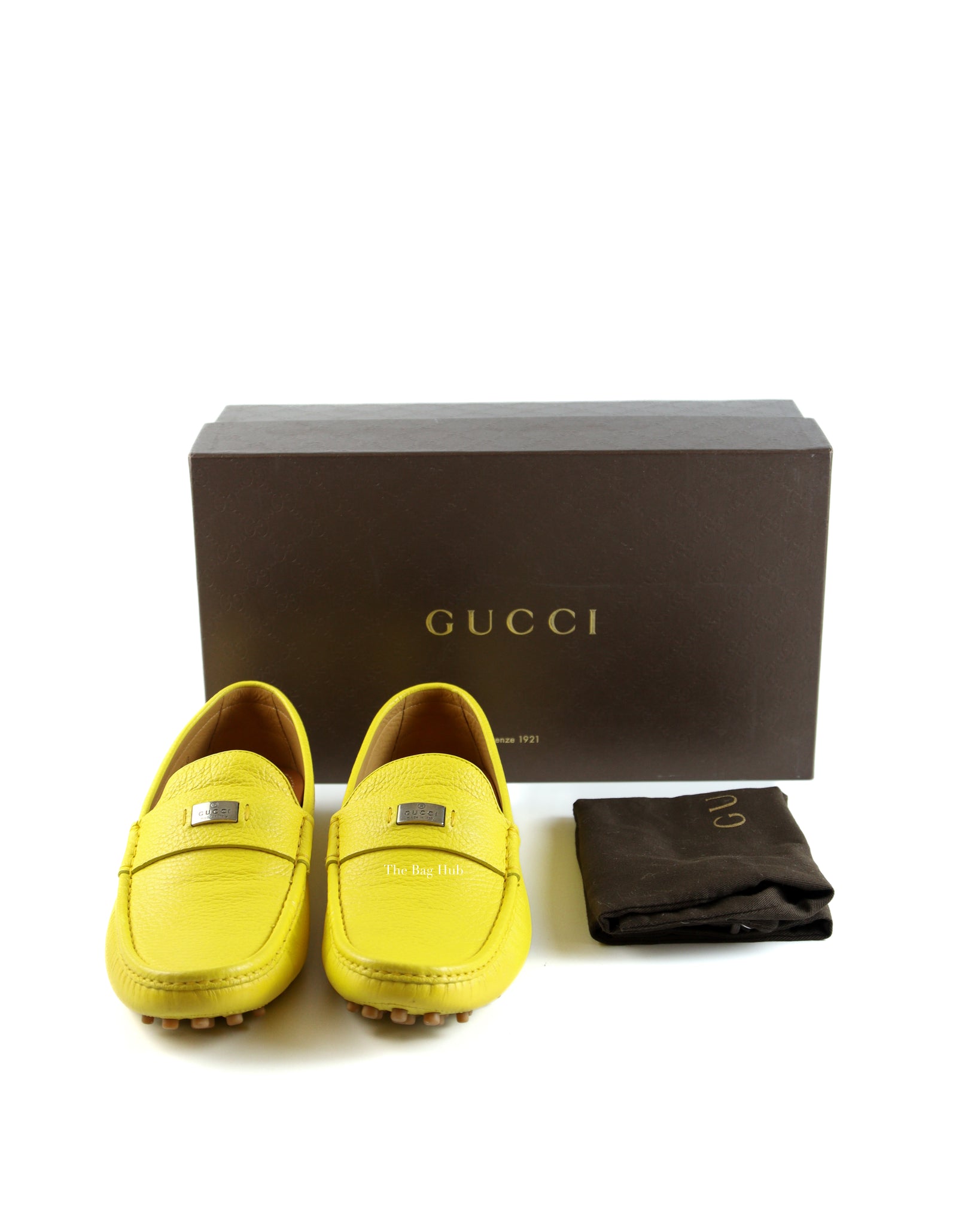 Gucci Yellow New Men's Driving Loafers Size 38.5-9