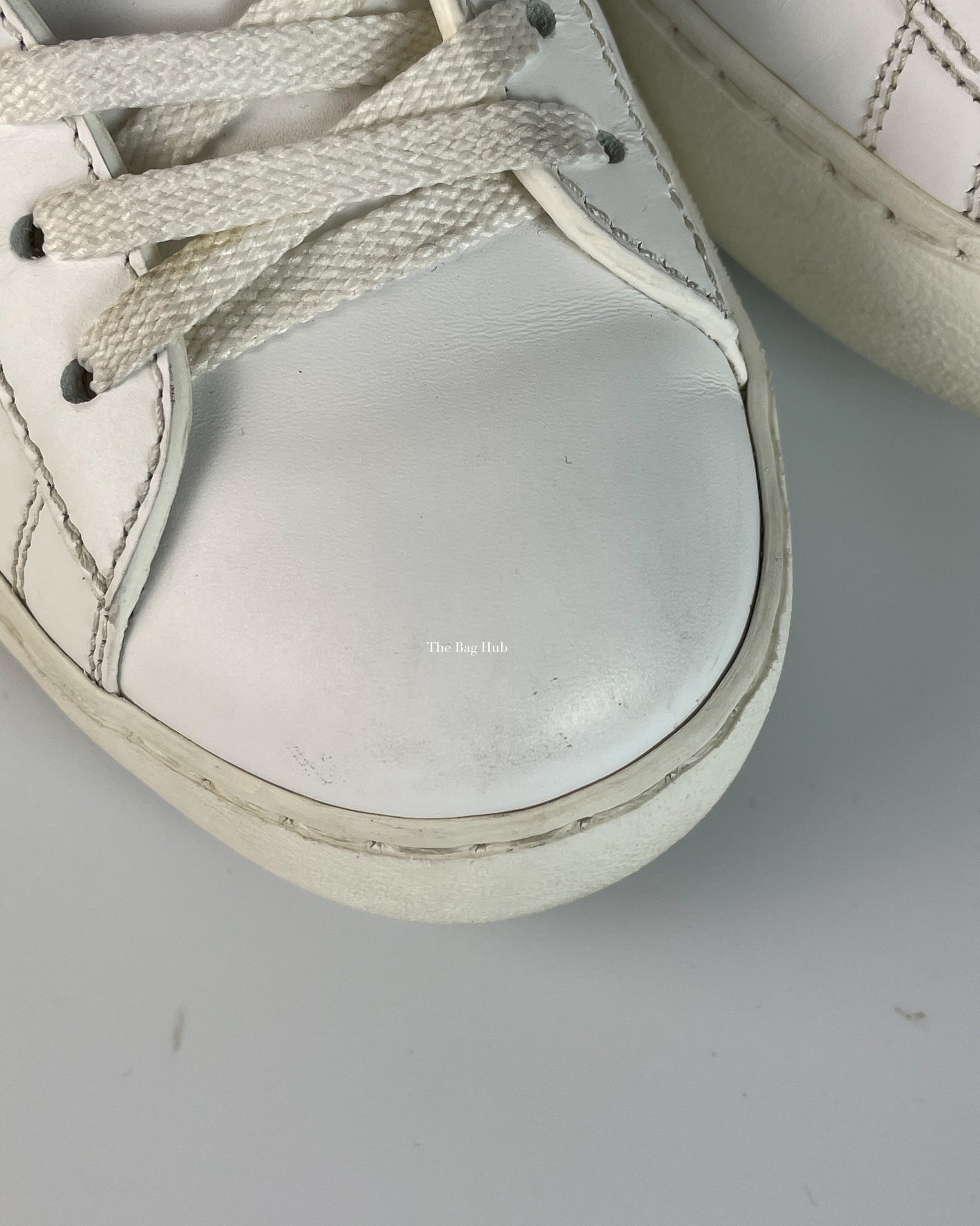 Valentino Garavani White/Pink Butterfly Embroidered Sneakers Size 36-10
