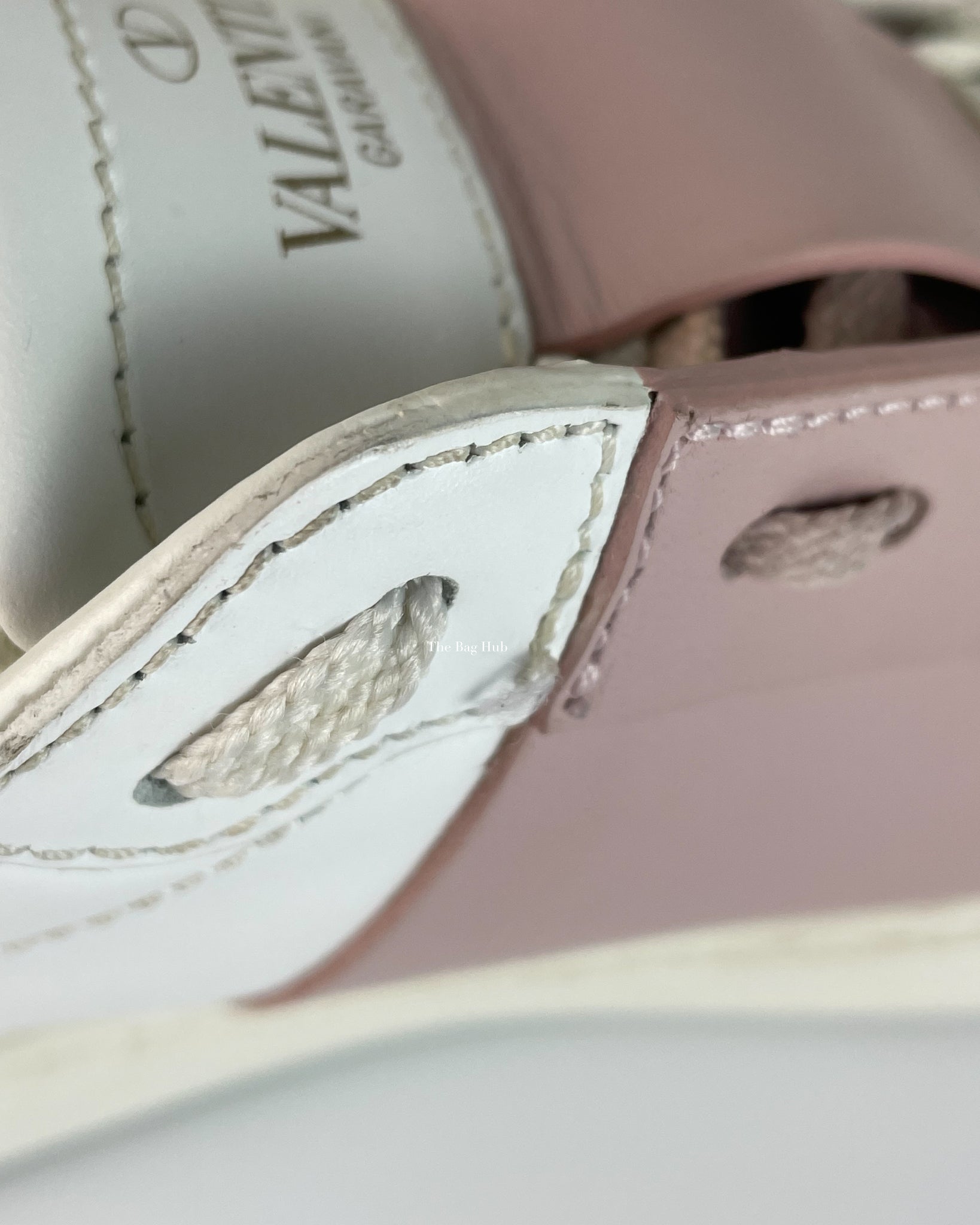Valentino Garavani White/Pink Butterfly Embroidered Sneakers Size 36-14