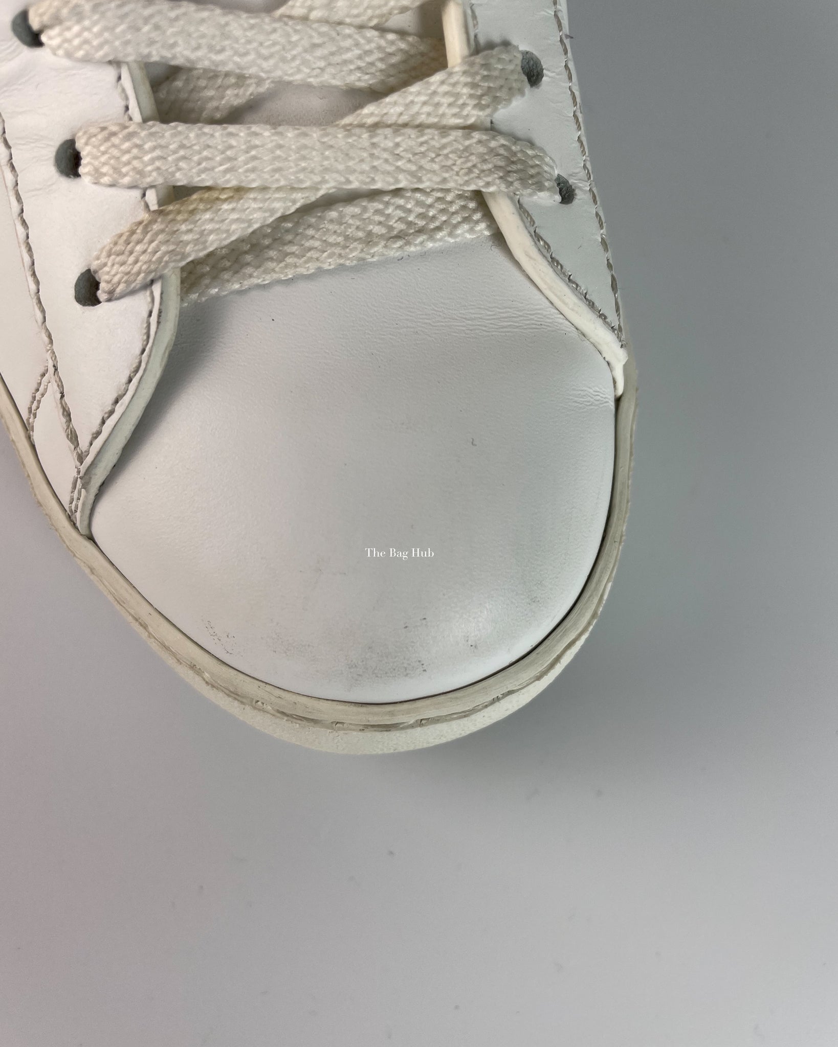 Valentino Garavani White/Pink Butterfly Embroidered Sneakers Size 36-16