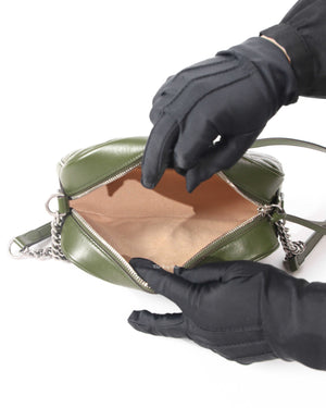 Gucci Olive Green GG Marmont Aria Small Shoulder Bag