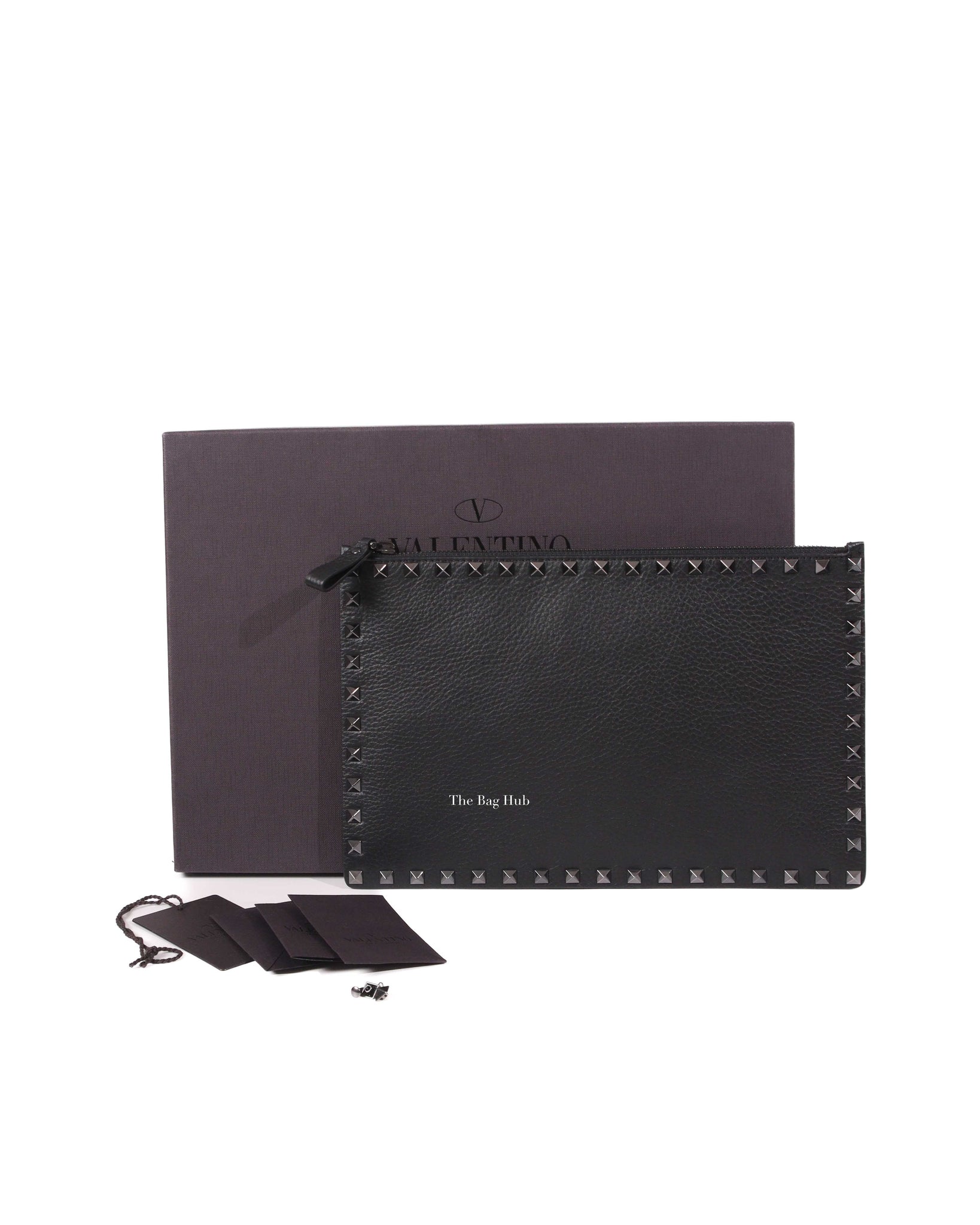 Valentino Noir Rockstud Clutch