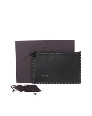 Valentino Noir Rockstud Clutch