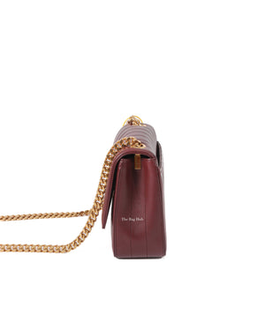 Saint Laurent Burgundy Vicky Medium Bag-5