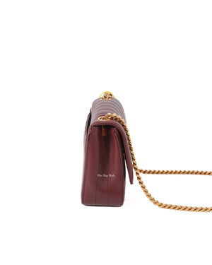 Saint Laurent Burgundy Vicky Medium Bag-4