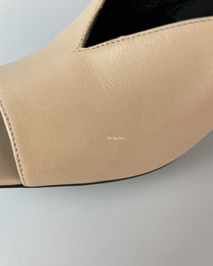Gucci Nude Mid-Heel Open Toe Pump Sandals Size 36.5-10