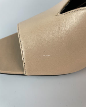 Gucci Nude Mid-Heel Open Toe Pump Sandals Size 36.5-14