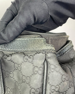 Gucci Black Canvas Princy Medium Tote Bag