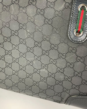Gucci Black Canvas Princy Medium Tote Bag