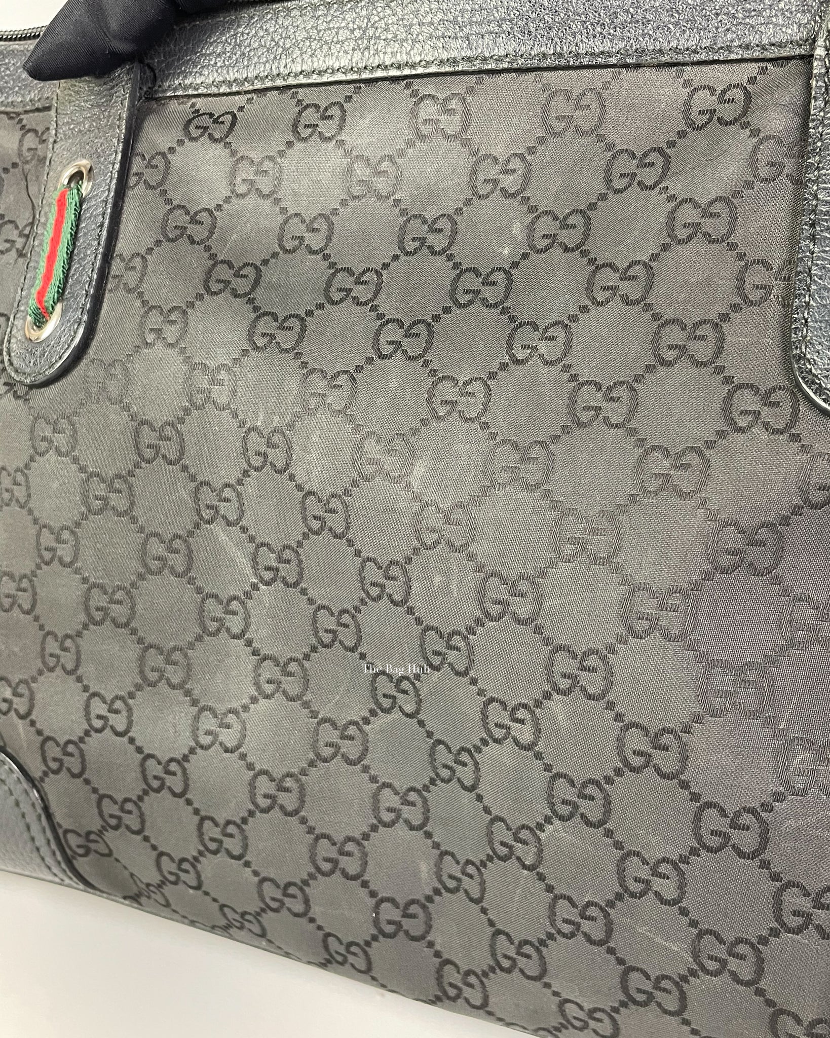 Gucci Black Canvas Princy Medium Tote Bag