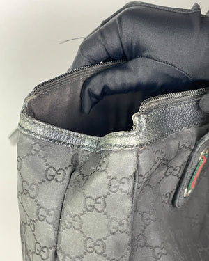 Gucci Black Canvas Princy Medium Tote Bag