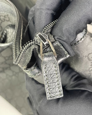 Gucci Black Canvas Princy Medium Tote Bag