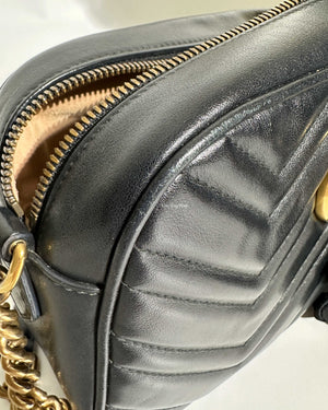 Gucci Black Small Marmont Camera Bag-13