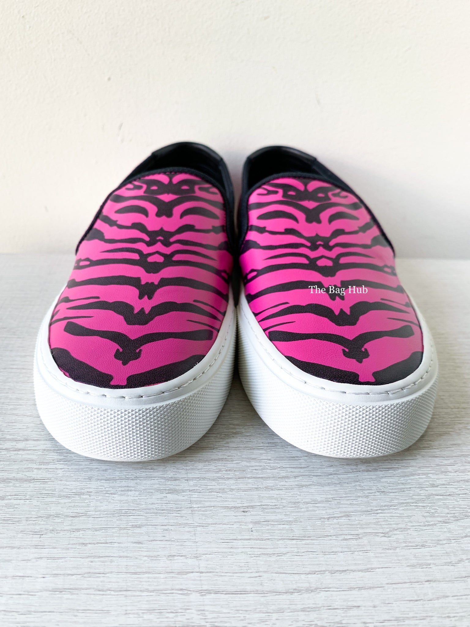 Saint Laurent Nero/Fushia Venice Low Top Slip-On Sneakers Size 40.5-3