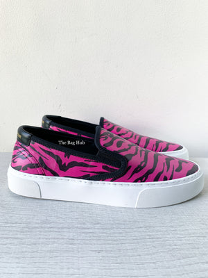 Saint Laurent Nero/Fushia Venice Low Top Slip-On Sneakers Size 40.5-5