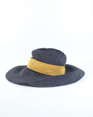 Hermes Blue Sun Hat Summer Hat Panama Hemp size 56-Image-5
