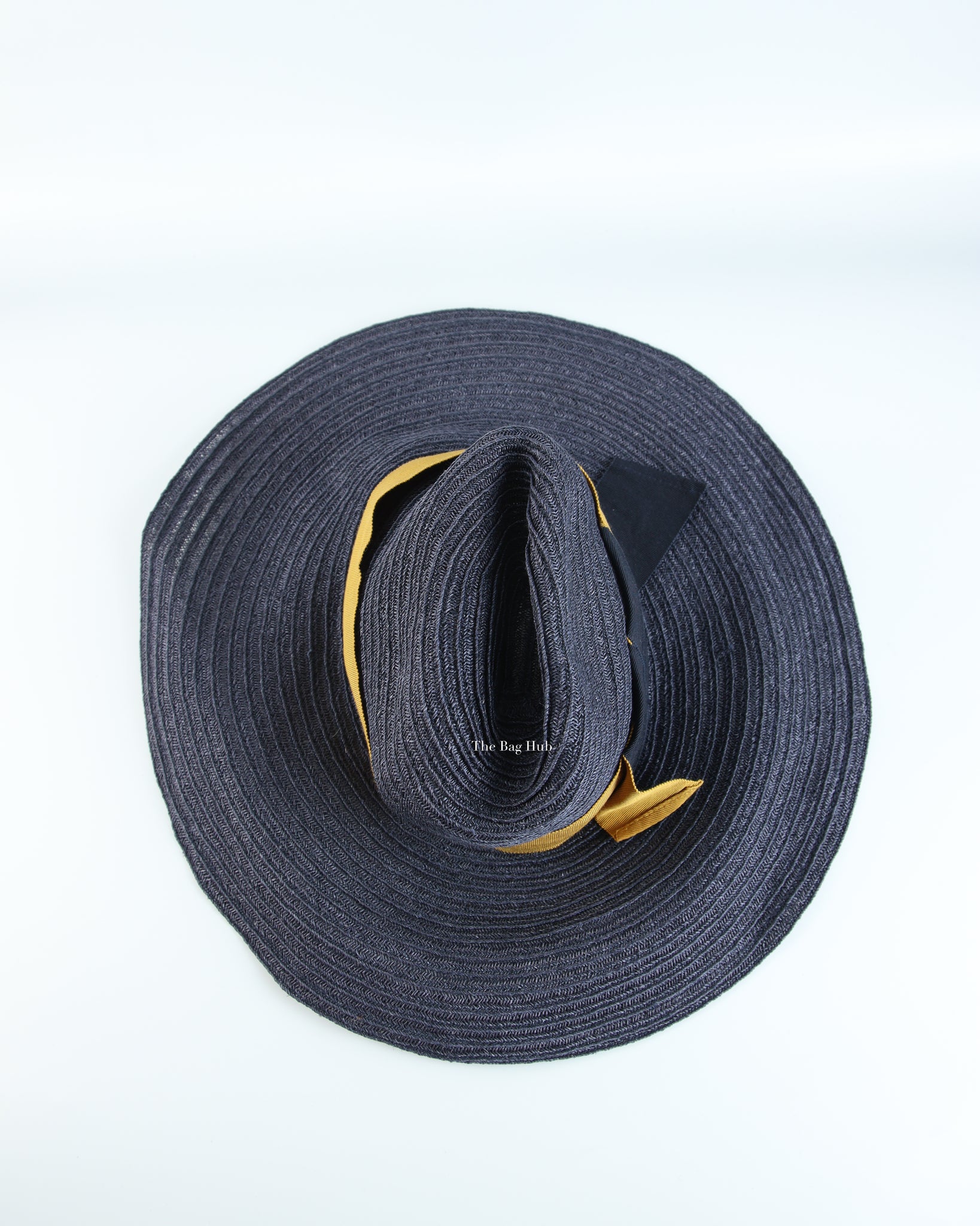 Hermes Blue Sun Hat Summer Hat Panama Hemp size 56-Image-6